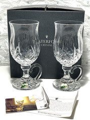 2 WATERFORD CRYSTAL LISMORE IRISH COFFEE GLASSES ~ MADE IN IRELAND ~ IN BOX