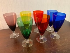 Set Of 7 Colored Glasses (Price Of The Set)