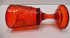 L.G. Wright Ruby Red Glass Strawberry & Currant 1) Goblet 1) Wine Glass Fenton
