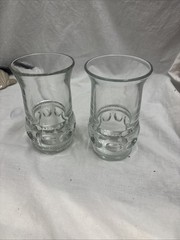 Tiffin Franciscan King’s Crown Clear Iced Tea Glasses 5 3/8″, PAIR, E114