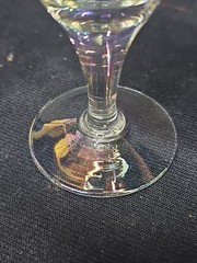Set Of 4 Vintage Iridescent Champagne Flutes Glasses Stemware Barware 4 3/4″ Tal