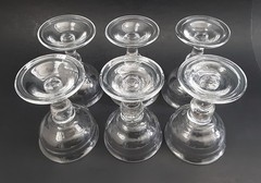 SET 6 COLONIAL WILLIAMSBURG Blenko Glass «BALUSTER» Sherbet Champagne 5″ Goblets