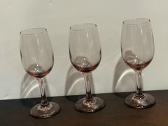 RETIRED Wine/Water Goblet Premiere PLUM LIBBEY GLASS COMPANY (3)