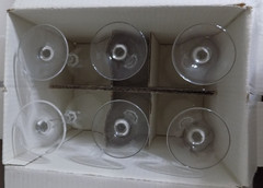 Royal Doulton Wellesley crystal water goblet set lot of six (6) in original box