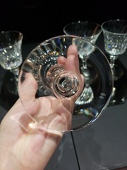 set (4) Water Goblet Glasses 6-3/8″ Signed Baccarat «Piccadilly» cut crystal
