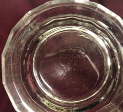 DANSK VNTG GUSTAV BARWARE TALL TUMBLER PEDESTAL FOOT GEOMETRIC CLEAR GLASS ~ 6″