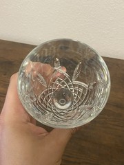 PAIR Of WATERFORD Crystal ARAGLIN Fluted Champagne Glasses 8 3/8″H, SIGNED