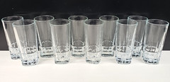 10 Libbey Squire Cooler Glasses Set Clear Vertical Cut Drink Tumbler Barware Lot