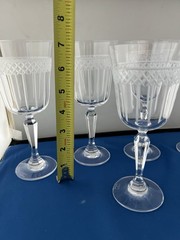 4+1 MARQUIS by WATERFORD Crystal – Water Goblets Wine Glasses Engraved 5 Pieces