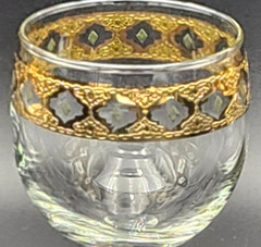 3 – Vintage Culver VALENCIA 5-3/4″ Wine Glasses 22K Gold MCM Midcentury Barware
