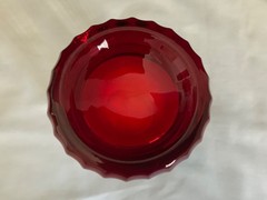 Vintage Duncan Miller No. 560 Ruby Glass Foot Sailfish Cut Tumbler