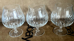 3 Vintage Mikasa Park Avenue Large Crystal Brandy Snifters