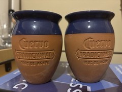 Cuervo Tradicional Tequila Terracotta Cantarito Paloma Ceramic Cup Set Of 2