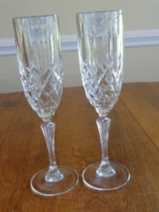 MARQUIS BY WATERFORD MARKHAM FLUTED CHAMPAGNE GLASSES LOT OF 2