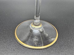 Antique French Style Gilded Crystal Champagne Coupe Glasses – Floral Garland