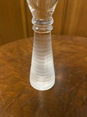 Z Gallerie Glass Textured Frosted Stem Water Wine Martini Cosmo Glass 8 3/4”
