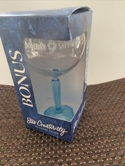 2 X Hexagon Base Bombay Sapphire Large Balloon Gin Glasses 7.75”x3.25” NIB