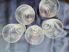 Vintage Libbey Etched Highball Glasses Set of 5 Atomic Starburst Floral Pattern