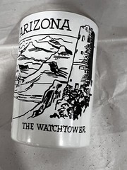 Hazel Atlas Grand Canyon Arizona Hopi Indian Drink Shot 3” Glass Barware MCM AZ