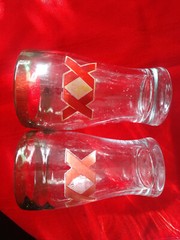 Select 2 Beer Pint Glasses: Grolsch Dutch Stem Tulip or Dos Equis XX Green Rim