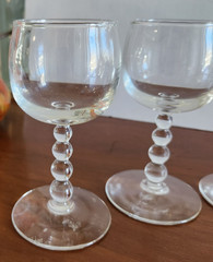 Set 6 Libby Knob Hill Clear Glass Candlewick Liquor Cocktail 5” Granny Cottage