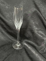 Mikasa Fluted Platinum Champagne Flutes. Flame D’Amore pattern