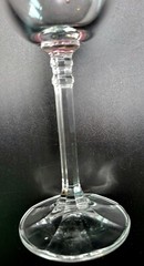 Bohemian Czech Glass 7oz Champagne Flute Raised Handpainted Pink Flowers 22kGold