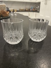 2 Pc LONGCHAMP Cristal D’Arques 10.75 oz Crystal Glass – Old Fashioned – Read!