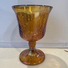 Indiana Harvest Grape Marigold Carnival Vintage Glass 1 Goblet