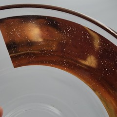 Vtg Set Of 4 Signed Culver 22k Gold Glass Fruit/Snack Bowls Florentine Pattern