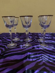 Gold Rim Wine Glasses Set Of 6 8×3