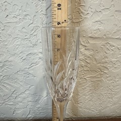 vtg Royal Doulton Cisier Cut Crystal Champagne Flutes St Andrews Boxed Czech NEW