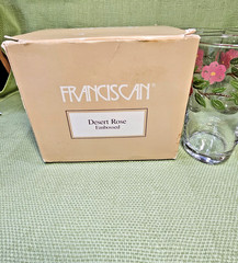 Set of 4 Franciscan Desert Rose Tumbler Drinking Glasses NEW in Original Box
