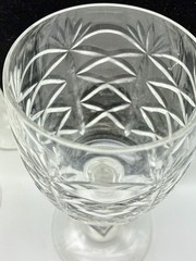 8 Rock Sharpe Ridgeway Water Goblets 6 1/4” Tall Clear Crystal Glass Draped