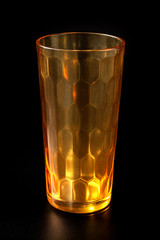 Jeannette Hex Optic Honeycomb Gold Iced Tea Glass 6.375” – Set of 4 + Free Spare