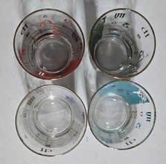 Set of 4 Libbey Apothecary Pharmacy Rx Gold Trim Old Fashioned Rocks Glasses 4″