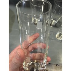 Set Of 6 VINTAGE LIBBEY GLASSES HOUR GLASS SHAPED DESIGN 6.5” Tall