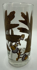 M Petti Glasses Set 4 Oak Leaf & Acorn Set 4 Tumbler High Ball Rare Signed MCM