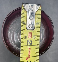 VTg Indiana Colony Glass Kings Crown Ruby Flashed Thumbprint Liquor 4-1/8”
