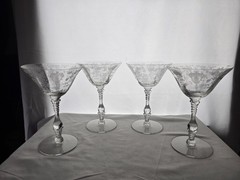 Cambridge Rose Point Sherbets Set of 4 – 6 3/8 » READ CONDITION