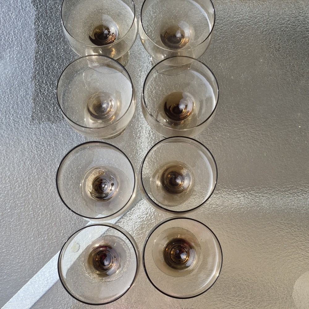 8Tawny Accentby LIBBEY GLASS COMPANY Footed Champagne Coupe Smoke