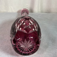 Vtg Cranberry Nachtmann Traube Bleikristall 24% Germany Crystal Glass Decanter