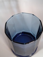 2 Vtg Anchor Hocking Essex Cobalt Blue Double Old Fashioned Rocks Glasses 9oz EC