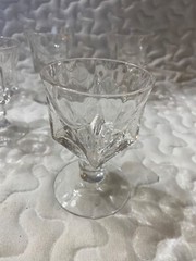 Bryce Rare unusual Stemware Textured Design square to round goblet 4”