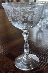 Fostoria Navarre Clear Crystal Perfect Cocktail Liquor Glasses. Sold As A Pair.