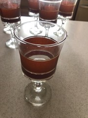 8 Vintage Mid Century Modern Libbey Brandywine Brown Striped Water/Wine Goblets