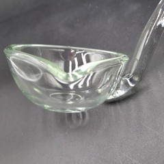 Vintage L.E. Smith Glass 12″ Punch LADLE Single Spout Handblown