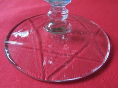 (4) Libbey Rock Sharpe ARCTIC ROSE 3005 Cut Floral Crystal Champagne Sherbet 6″