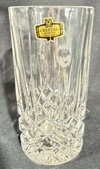 Zajecar 24% Lead Crystal Highball Glasses Set Of 4~Yugoslavia~8 Ozs