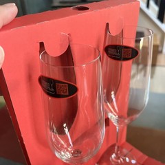 Riedel 8 7/8” 4 Crystal Vivant Champagne Flutes Glasses Germany New Open Box